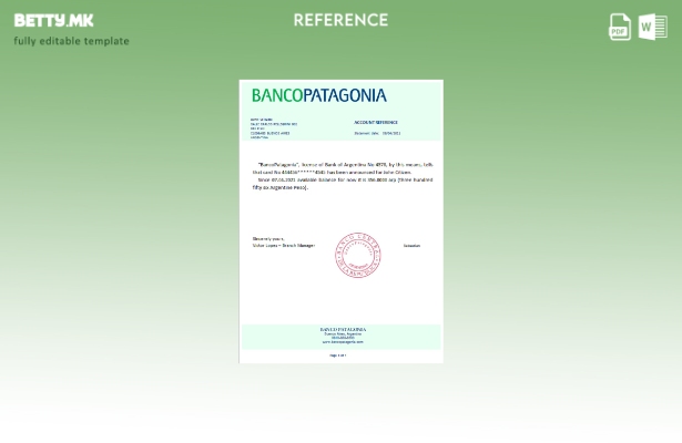 референтен шаблон во модерен стил Argentina Bancopatagonia